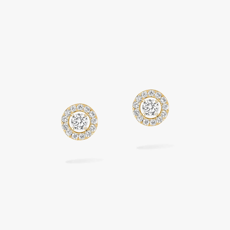 Серьги Для нее Желтое золото Бриллиантами Joy Diamants Ronds PM 06954-YG