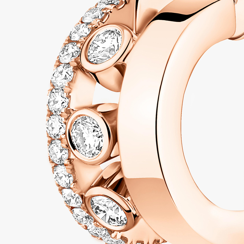 Move Romane Mini Hoops Pink Gold For Her Diamond Earrings 07178-PG