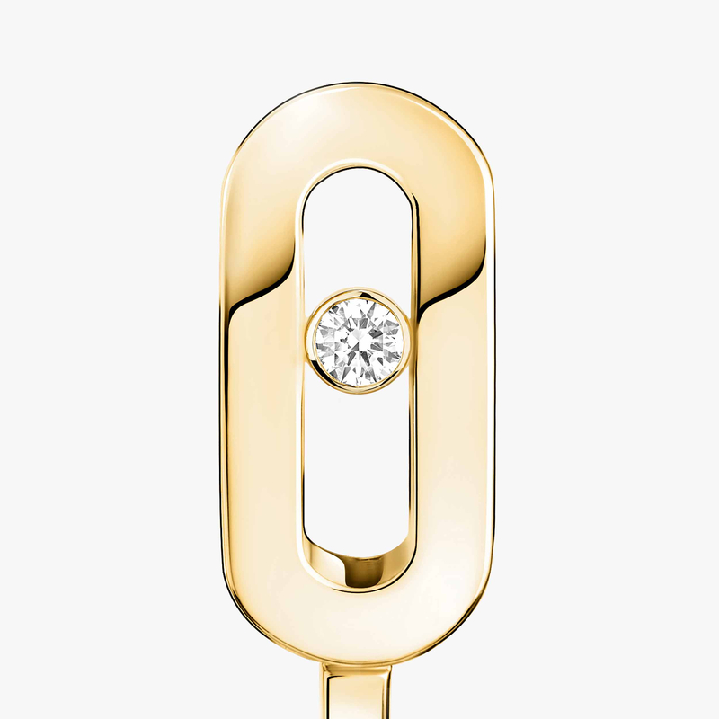 Boucles d'oreilles Femme Or Jaune Diamant Mini Créoles Move Uno 10050-YG