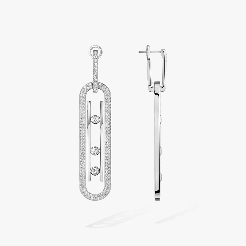 Move 10th Anniversary XL White Gold For Her Diamond Earrings 06823-WG
