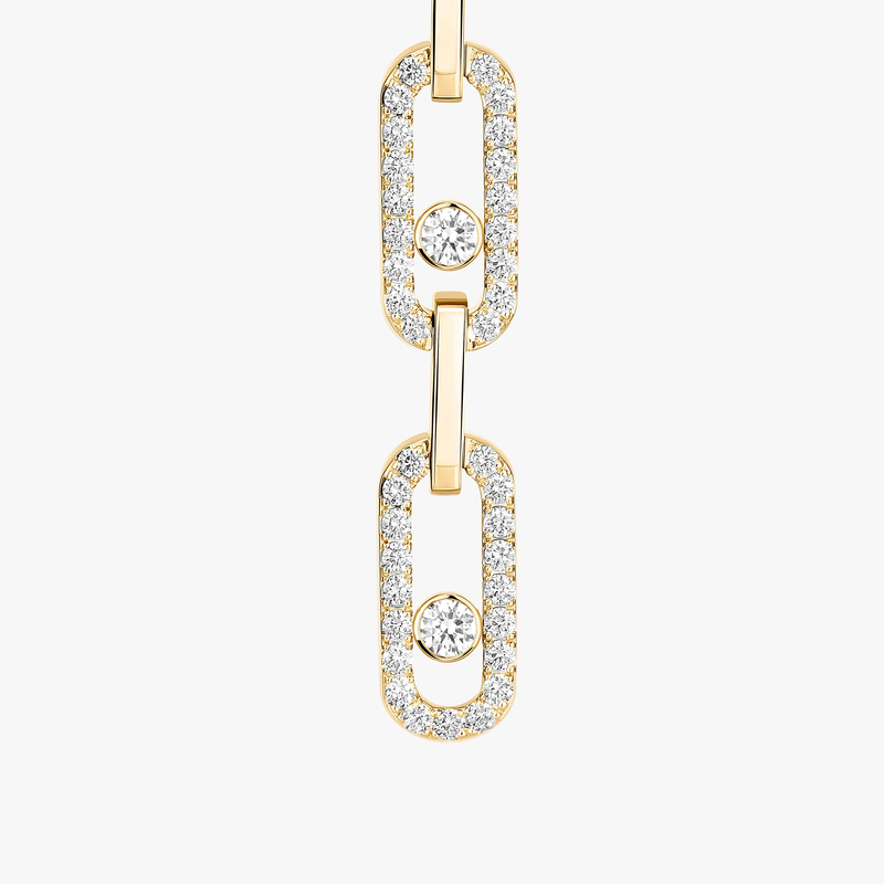 Move Link Multi Pendant Earrings Yellow Gold For Her Diamond Earrings 12011-YG