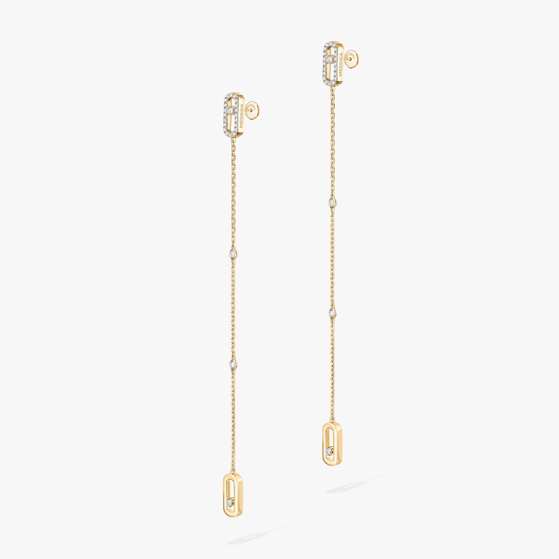 Move Uno Pendant Earrings Yellow Gold For Her Diamond Earrings 11321-YG