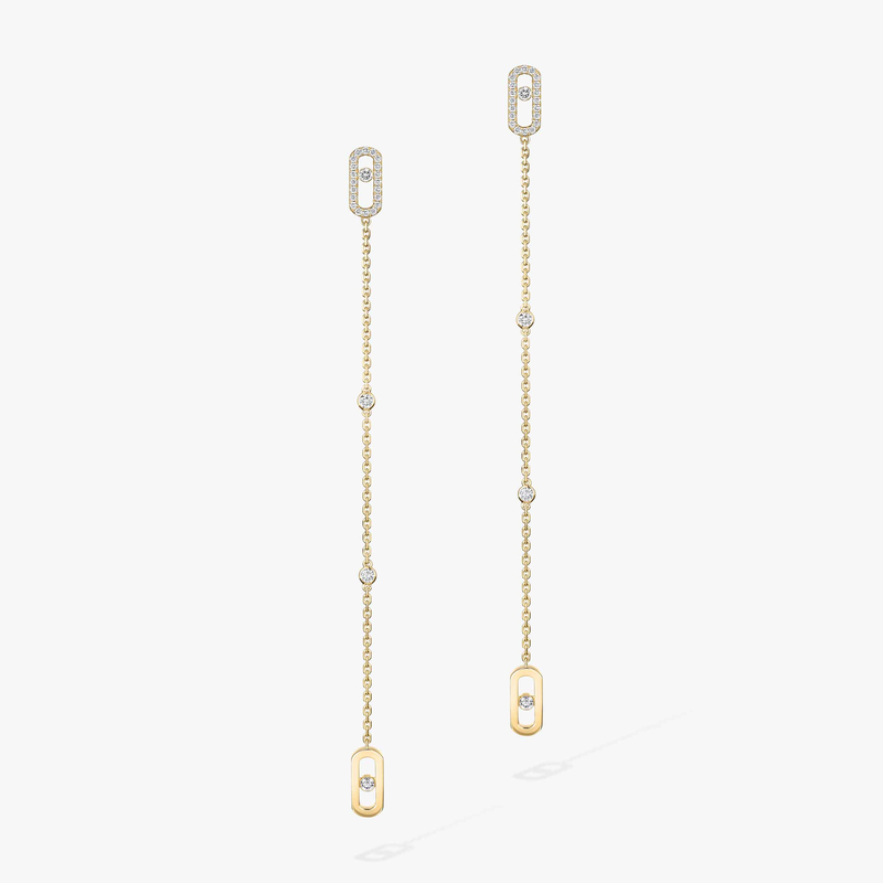 Move Uno Pendant Earrings Yellow Gold For Her Diamond Earrings 11321-YG