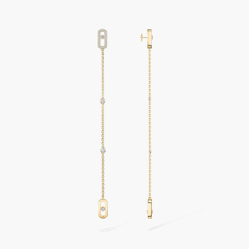 Move Uno Pendant Earrings Yellow Gold For Her Diamond Earrings 11321-YG