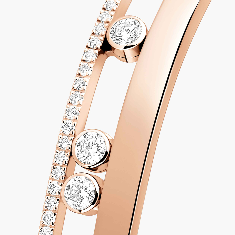 Bracelet Femme Or Rose Diamant Bangle Move Romane  06514-PG