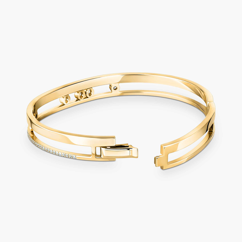 Браслет Для нее Желтое золото Бриллиантами Bangle Move Romane 06514-YG