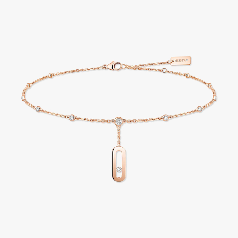 Bracelet Femme Or Rose Diamant Bracelet de Cheville Move Uno 10100-PG