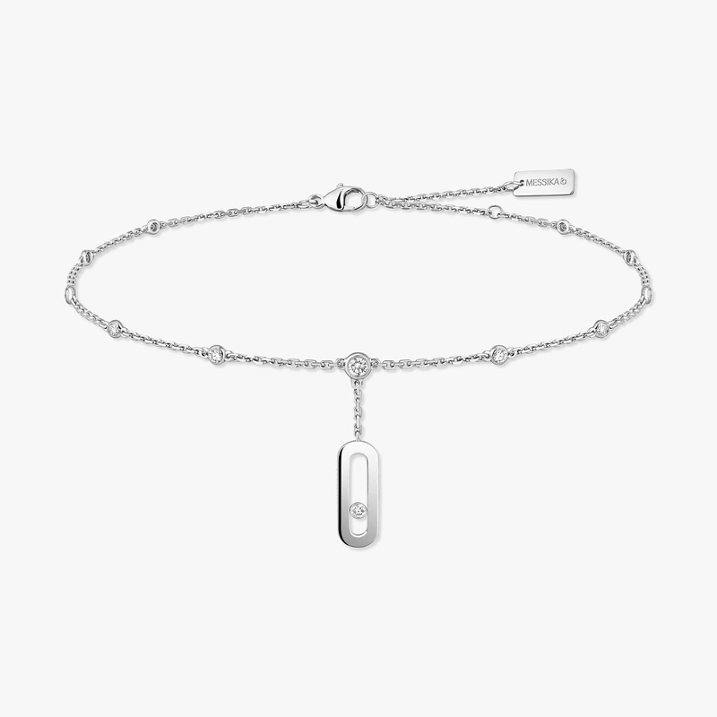 Bracelet For Her White Gold Diamond Move Uno Ankle Bracelet 10100-WG