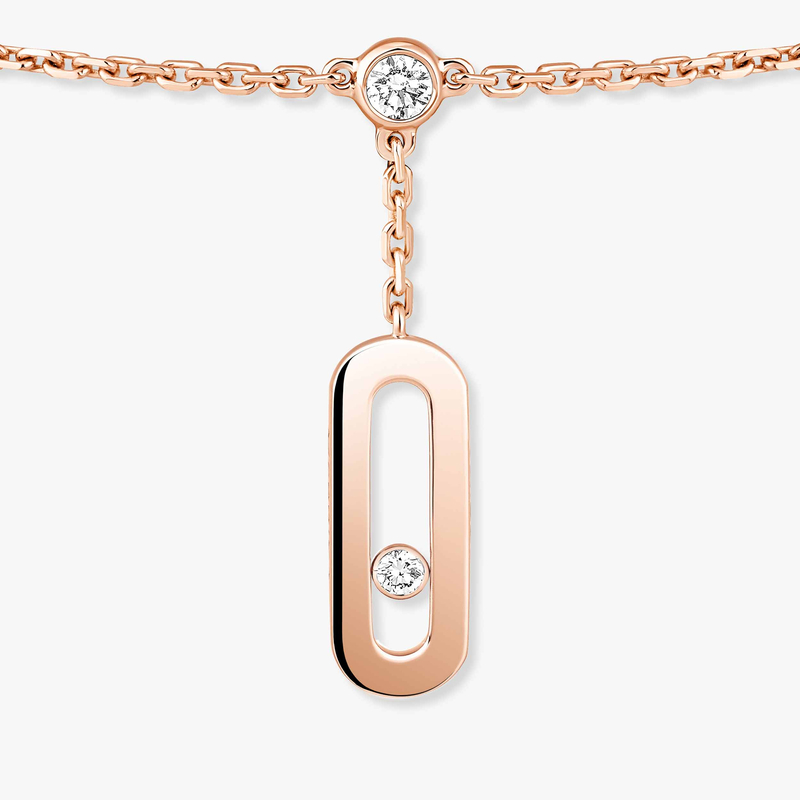 Bracelet Femme Or Rose Diamant Bracelet de Cheville Move Uno 10100-PG