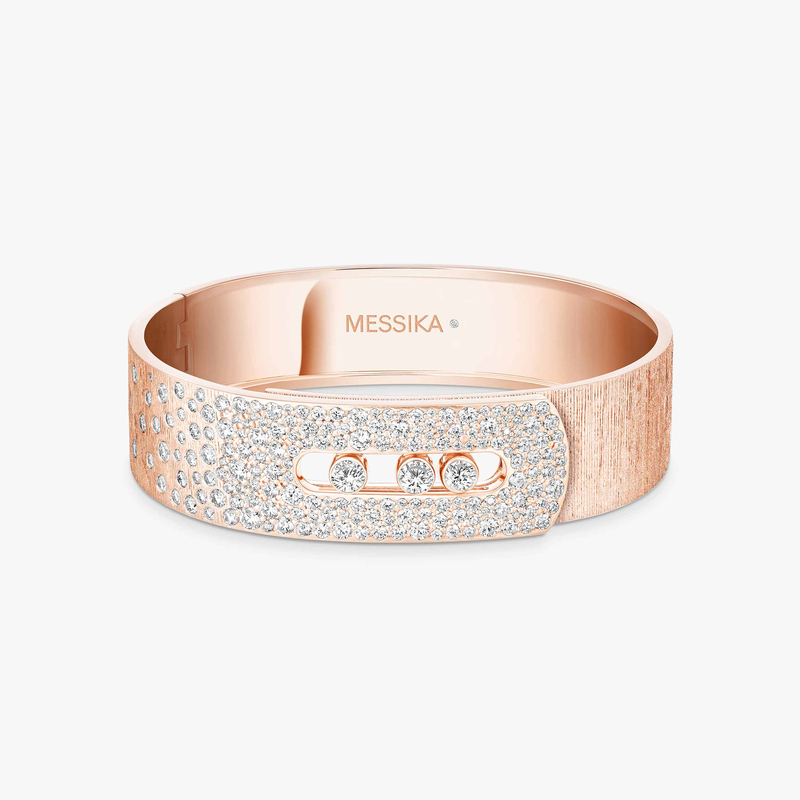 Move Noa chiseled half pavé cuff bracelet