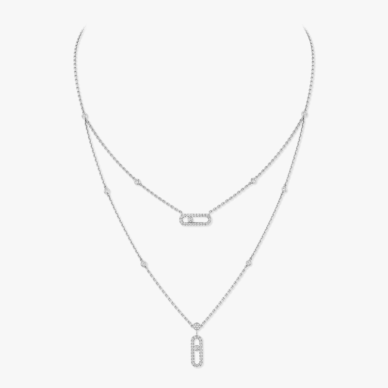 Collier 2 rangs pavé Move Uno