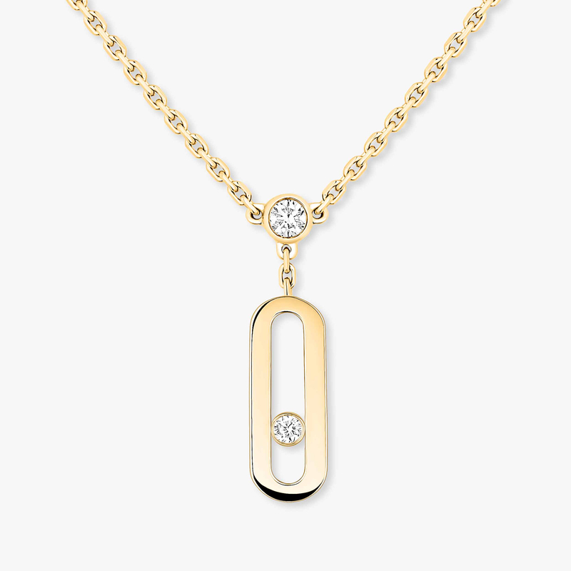 Move Uno 2 Rangs  Für sie Diamant Kette Gelbgold 08852-YG