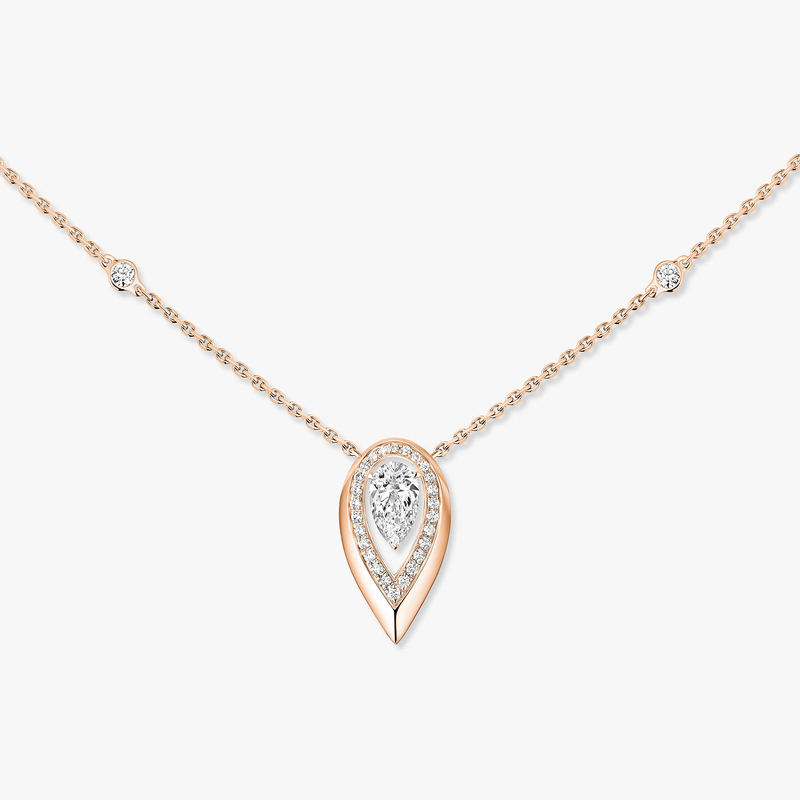 Collier Femme Or Rose Diamant Fiery 0,40ct 14266-PG