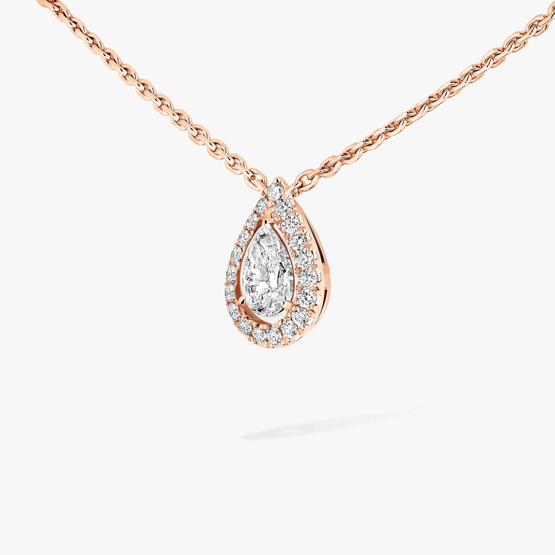 Collier Femme Or Rose Diamant Joy Diamant Poire 0,25ct 05224-PG