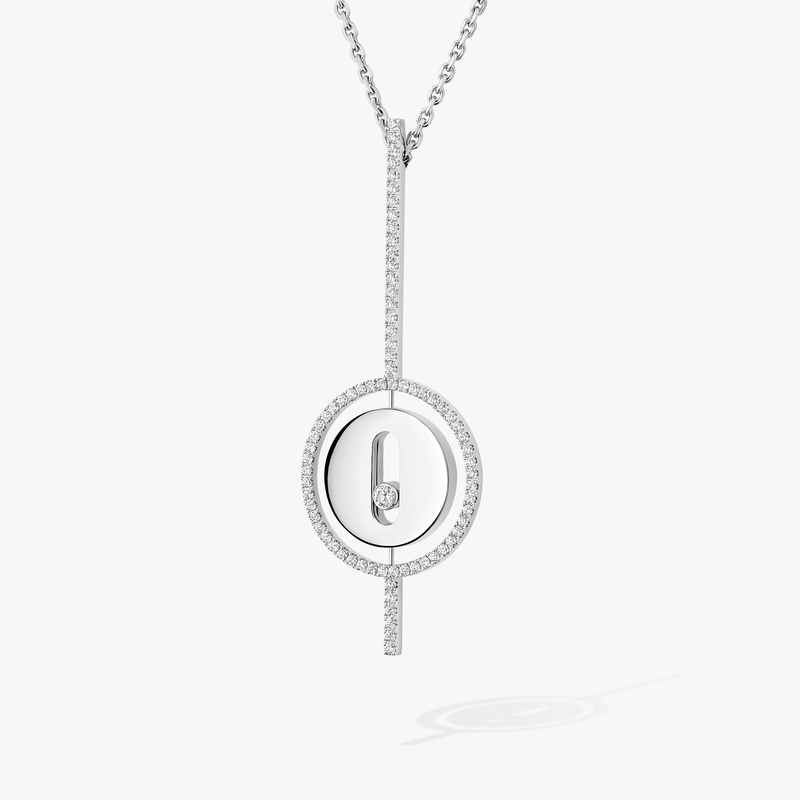 Collier Femme Or Blanc Diamant Lucky Move Arrow 10113-WG