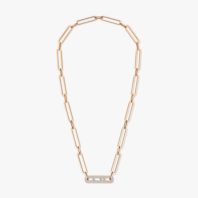 Move 10th Anniversary XL Pink Gold For Her Diamond Necklace 06768-PG