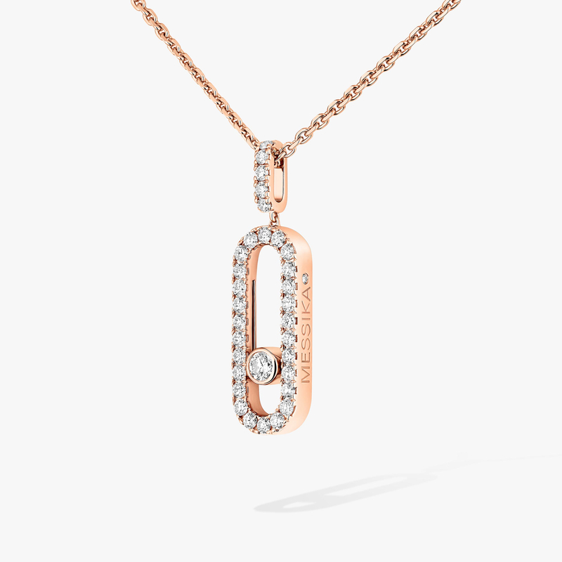 Move Uno Pavé LM Pink Gold For Her Diamond Necklace 12058-PG