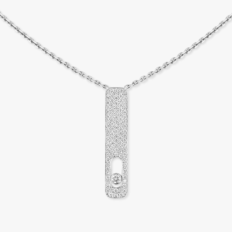 My First Diamond Pavé  White Gold For Her Diamond Necklace 07520-WG