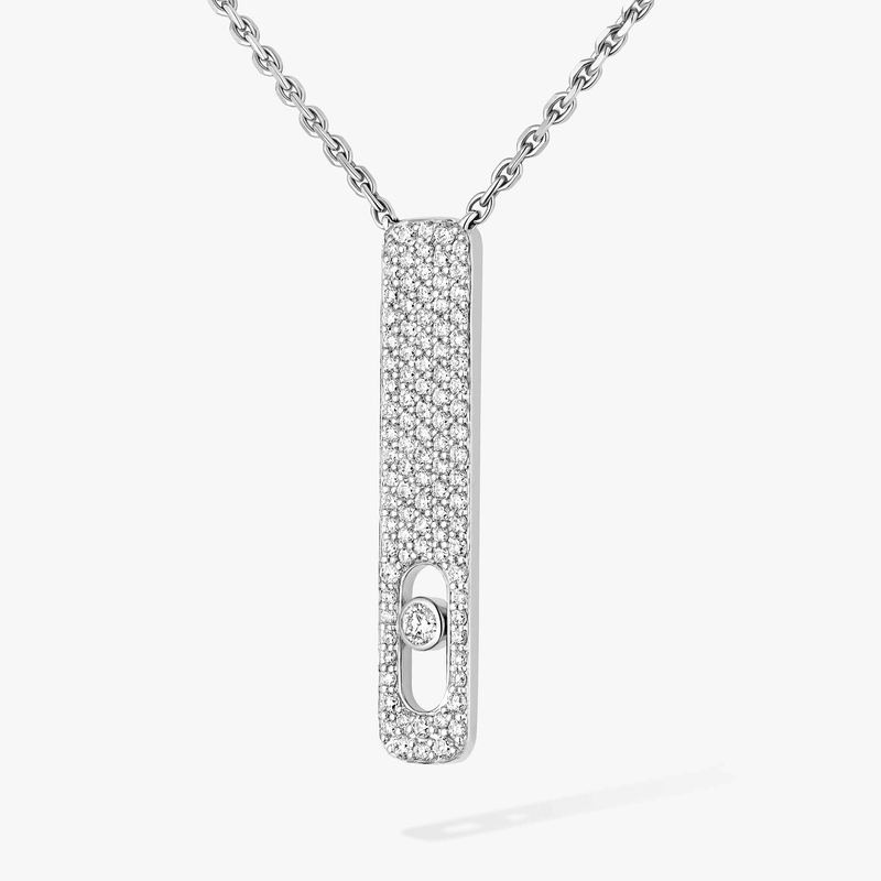 My First Diamond Pavé  White Gold For Her Diamond Necklace 07520-WG