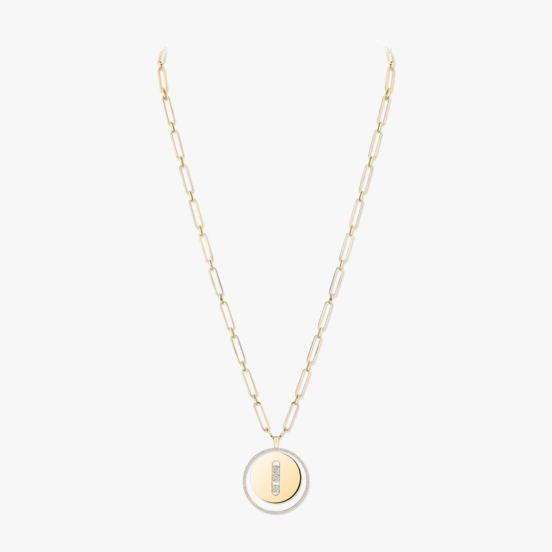 Lucky Move Long Necklace LM Yellow Gold For Her Diamond Necklace 10126-YG