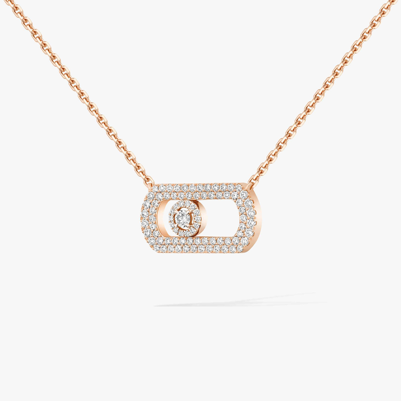 So Move Pavé Pink Gold For Her Diamond Necklace 12945-PG