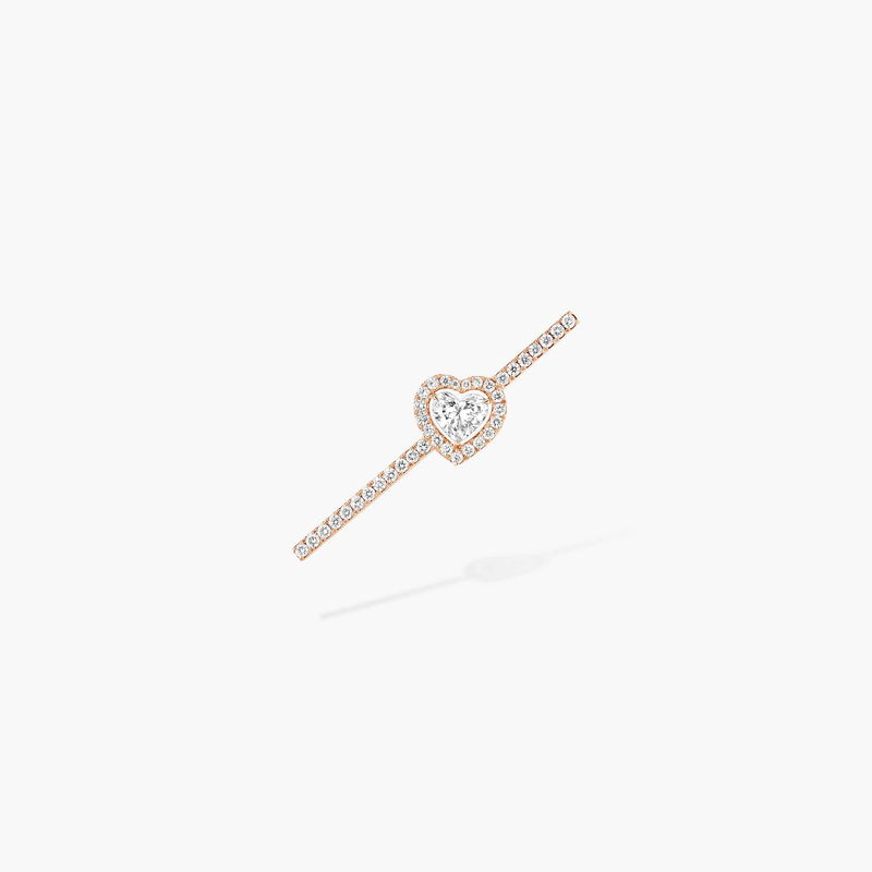 Joy cœur 0.15-carat single diamond pavé earring