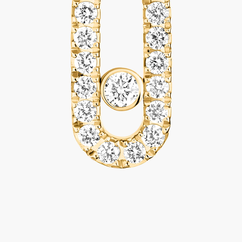 Move Uno einzelner Ohrclip Quaste mit Diamanten ausgefasst Für sie Diamant Ohrringe Gelbgold 11162-YG
