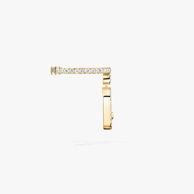 Move Uno einzelner Ohrclip Quaste mit Diamanten ausgefasst Für sie Diamant Ohrringe Gelbgold 11162-YG