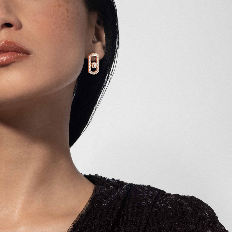 So Move pavé earrings
