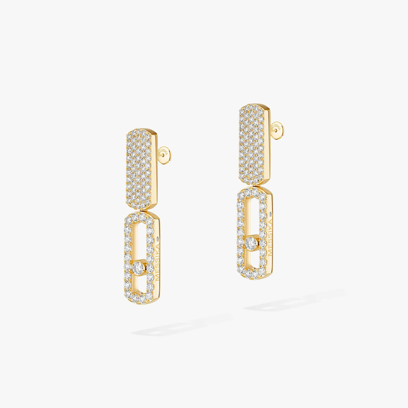 Boucles d'oreilles Femme Or Jaune Diamant Imperial Move GM 13754-YG