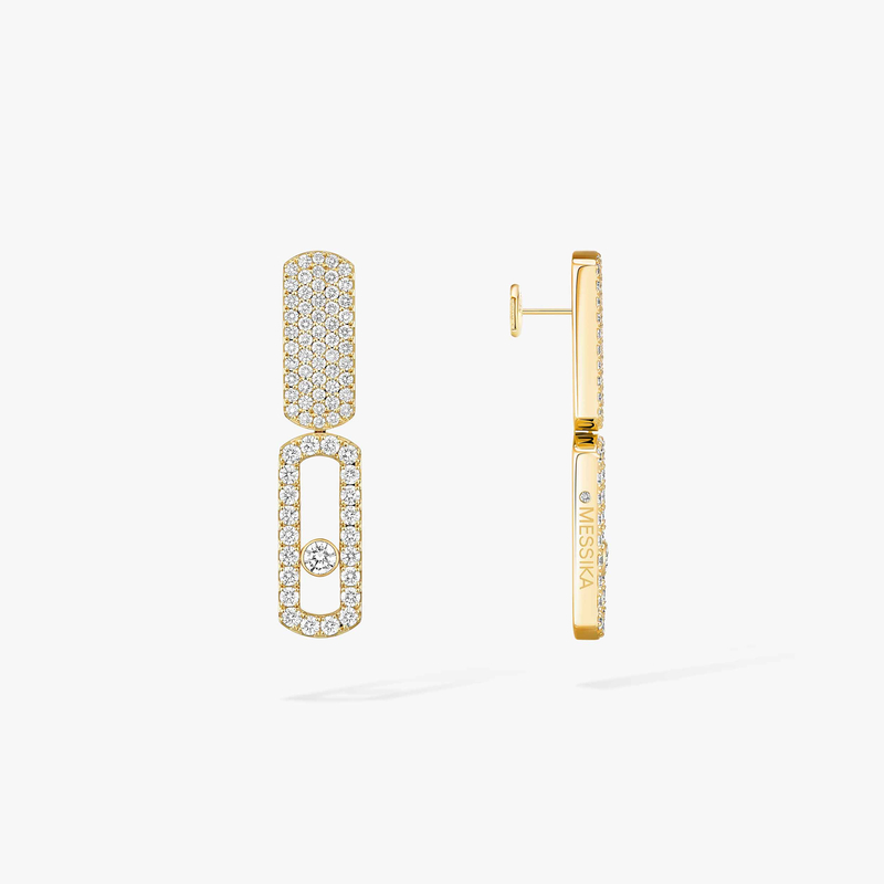 Boucles d'oreilles Femme Or Jaune Diamant Imperial Move GM 13754-YG