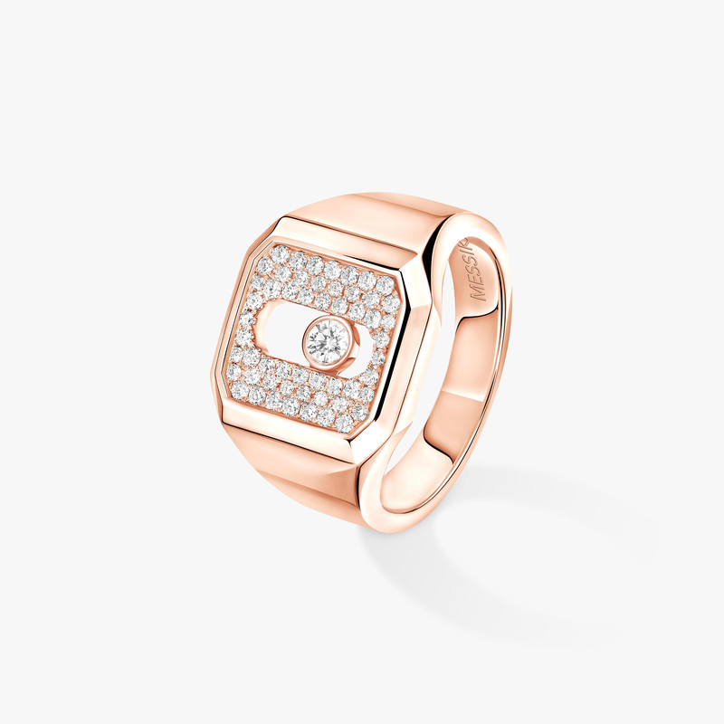 Move Joaillerie pavé signet ring
