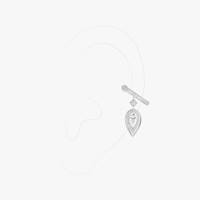 Fiery single clip earring 0.10ct