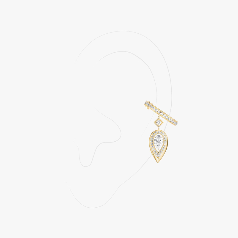 Fiery single clip earring 0.10ct