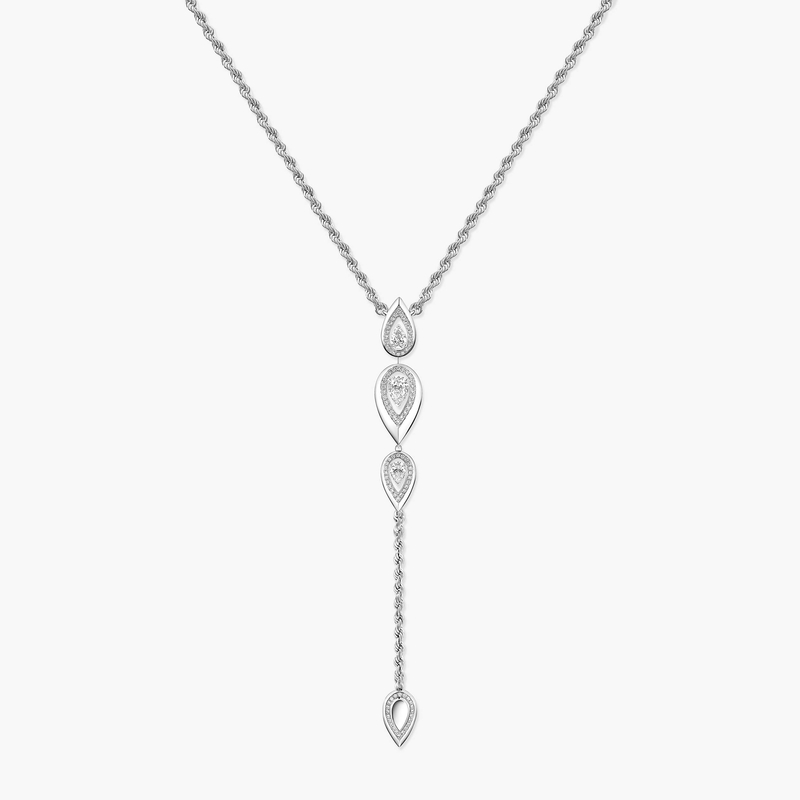 Fiery tie necklace