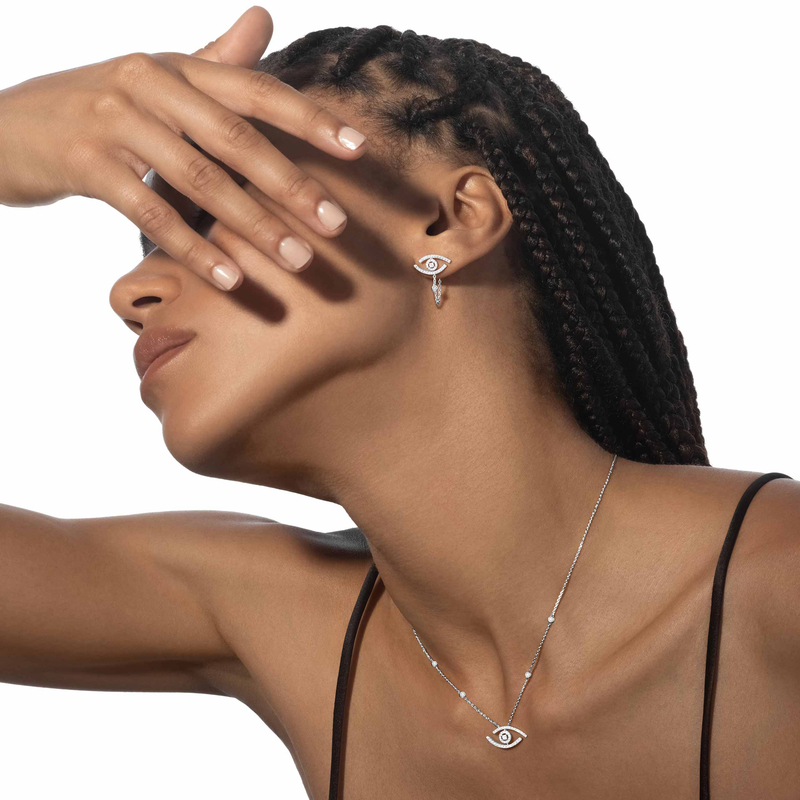 Lucky Eye pavé necklace