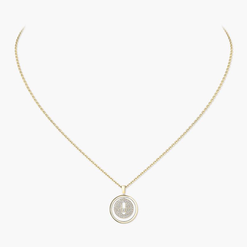 Lucky Move pavé necklace small
