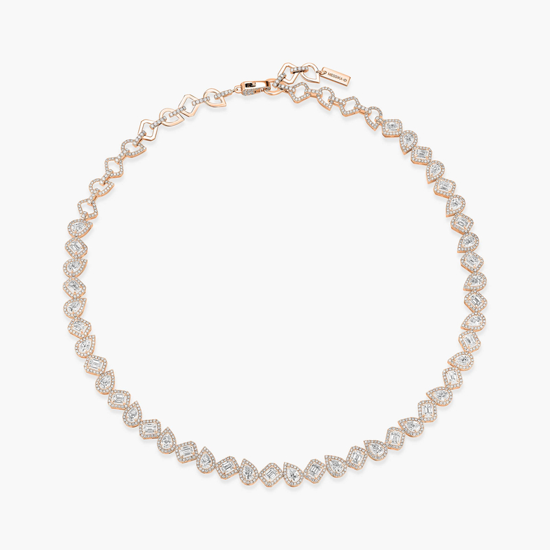 My Twin Rivière Pink Gold For Her Diamond Necklace 13677-PG