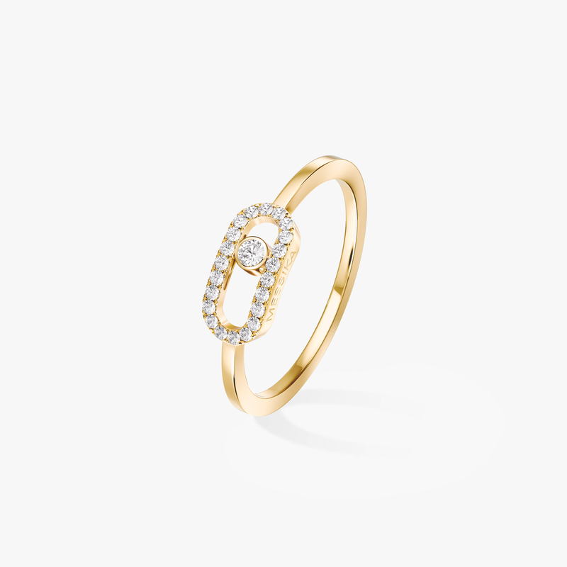 Move Uno half pavé ring