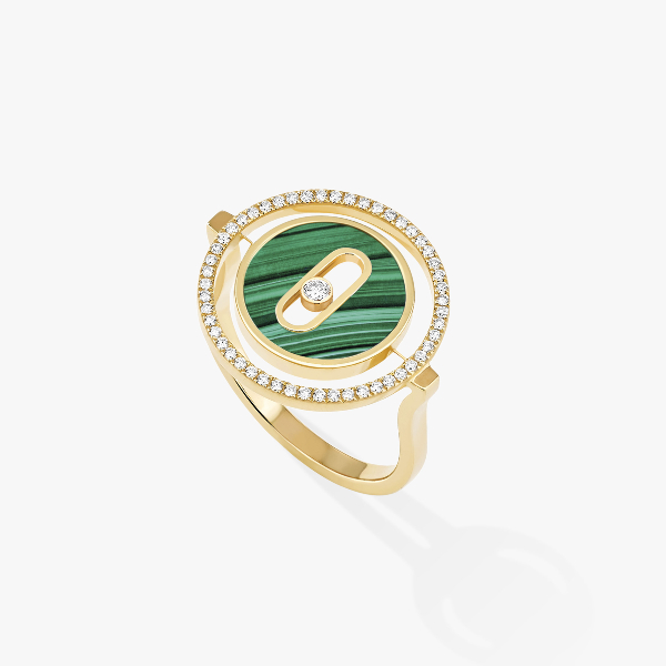 Lucky Move SM Malachite Yellow Gold For Her Diamond Ring 11953-YG