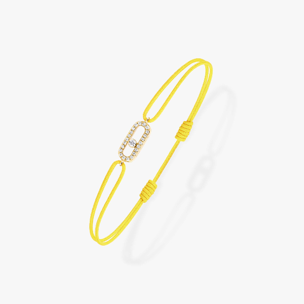 Pulsera Mujer Oro amarillo Diamante Cordón Move Uno Amarillo 13288-YG