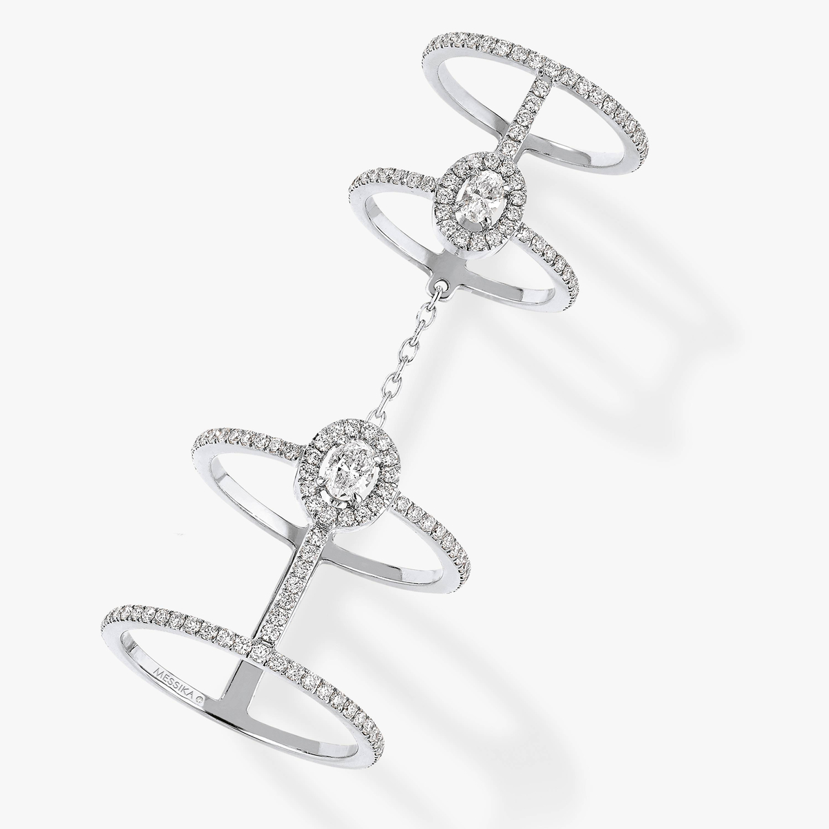 Glam'Azone double pavé ring — 05671-WG