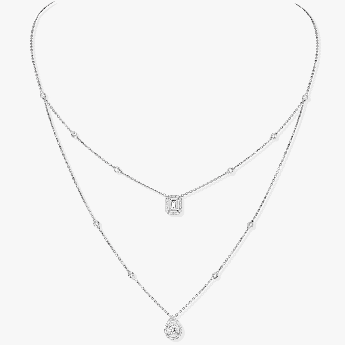 My Twin two-row necklace 2x 0.40ct — 12966-WG