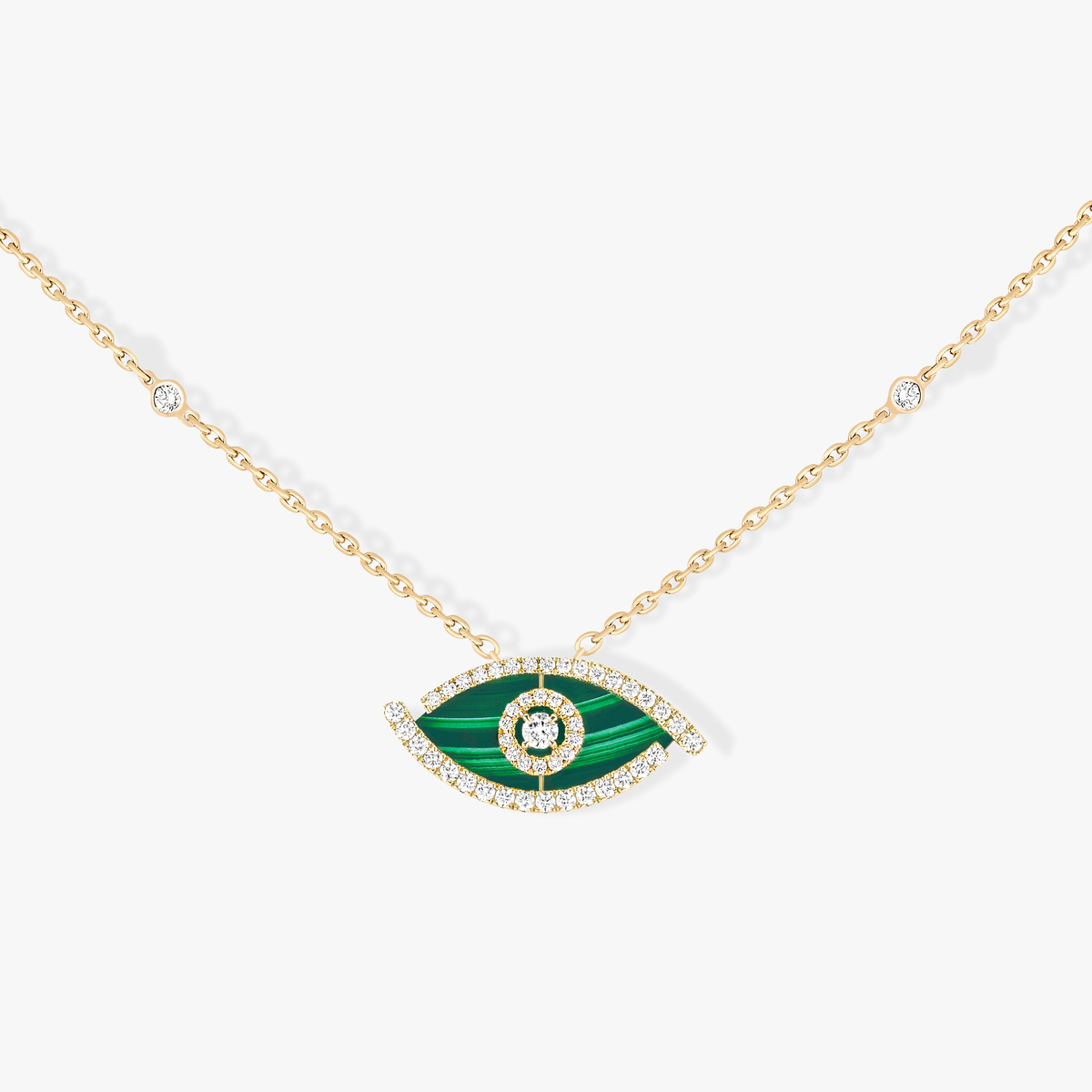Lucky Eye malachite necklace — 12592-YG