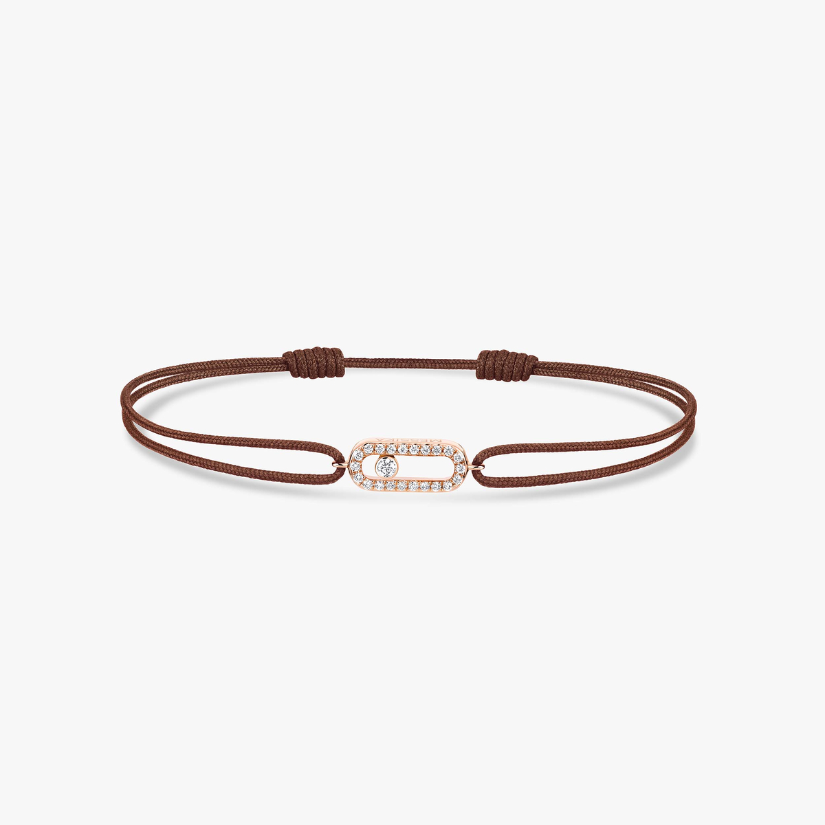 Move Uno chocolate cord bracelet — 13858-PG