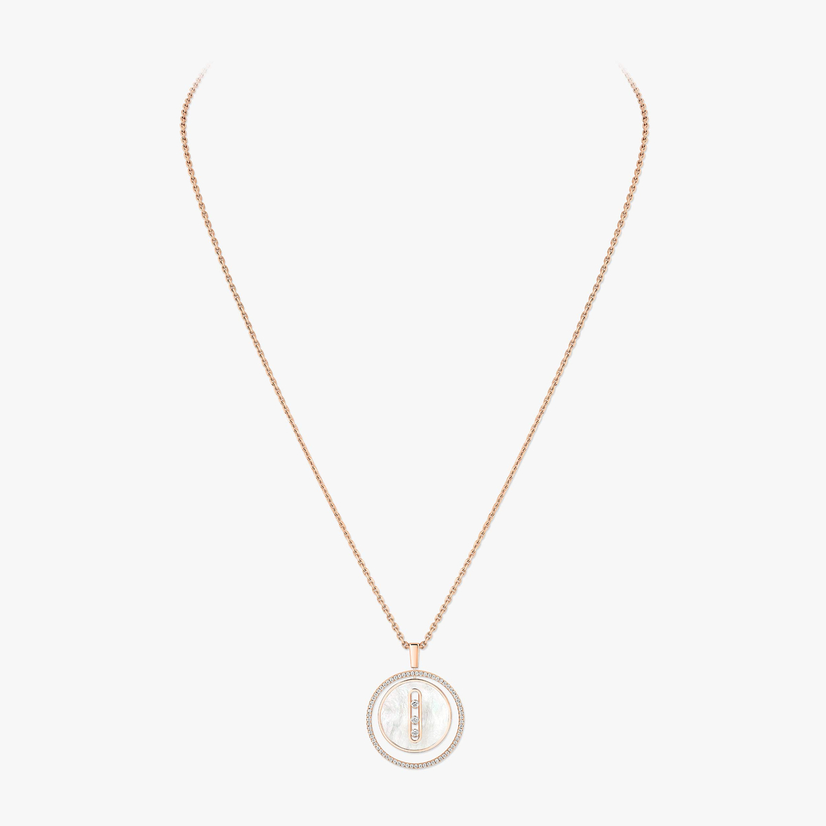 Lucky Move white mother-of-pearl necklace medium — 10834-PG