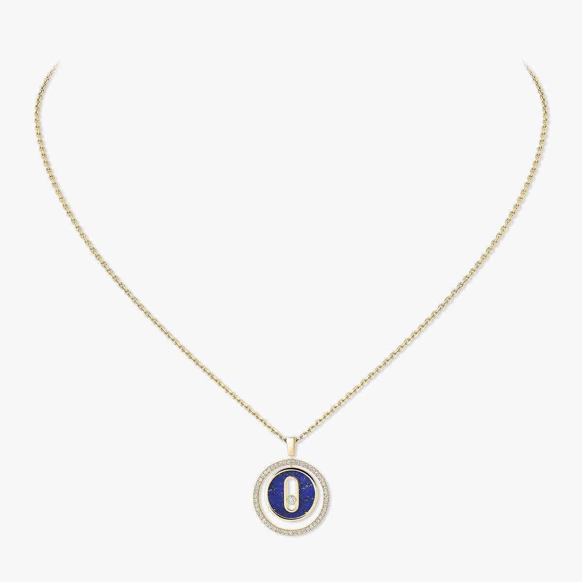 Lucky Move lapis lazuli necklace small — 11978-YG