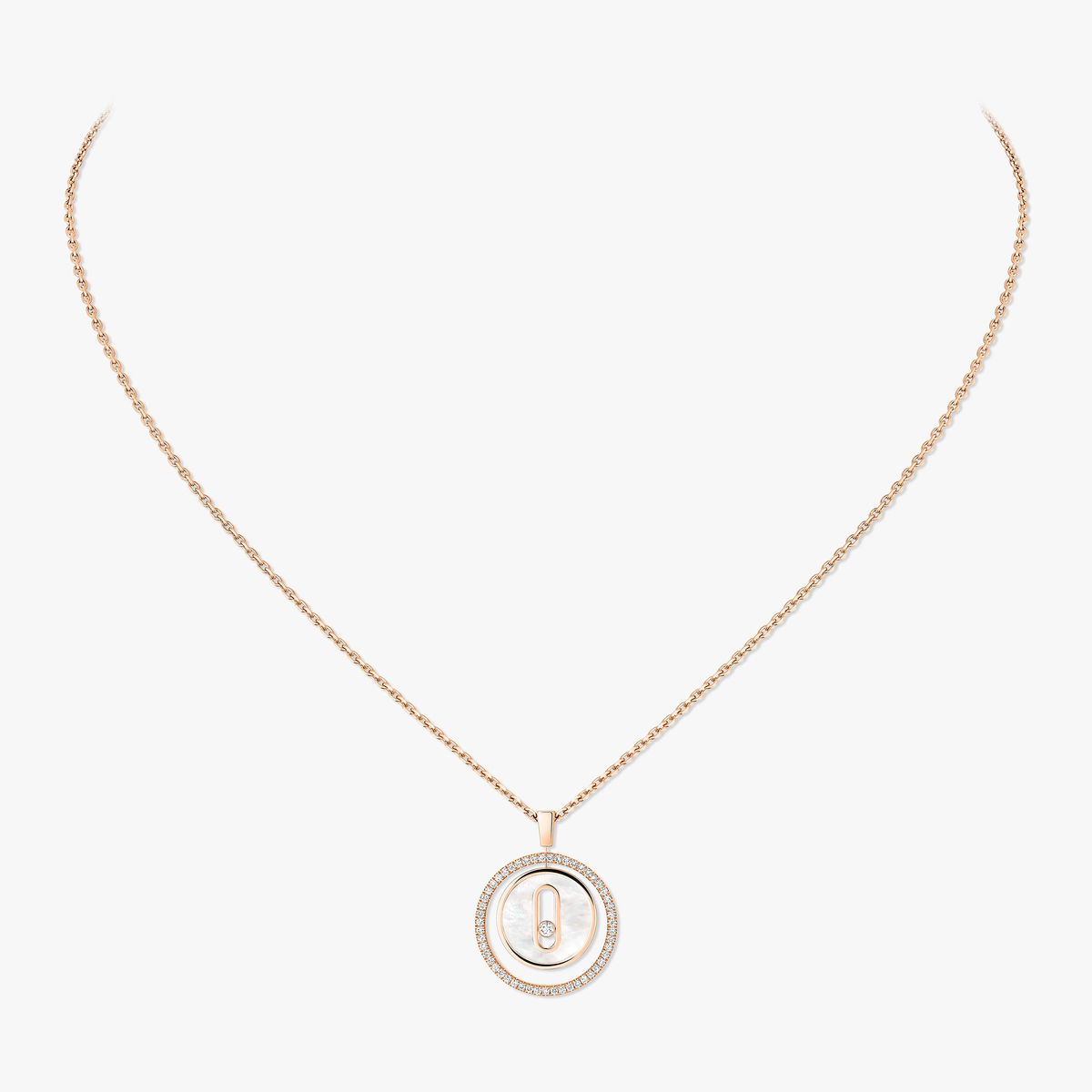 Lucky Move white mother-of-pearl necklace small — 11650-PG