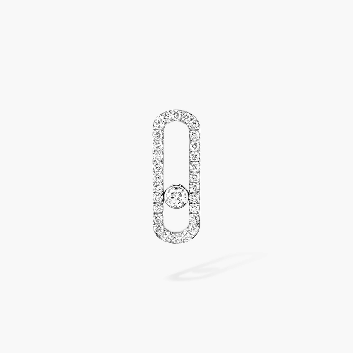 Move Uno single pavé earring, left — 12063-WG
