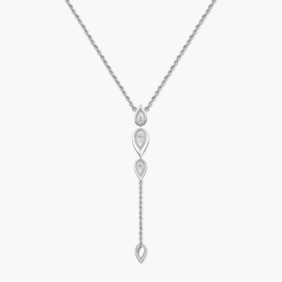 Fiery tie necklace — 13793-WG